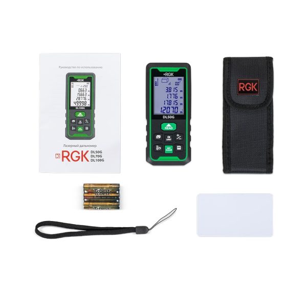Лазерный дальномер RGK DL50G - зеленый луч — изображение 2