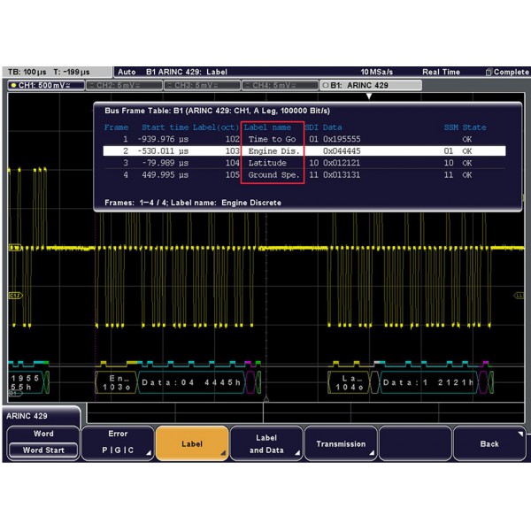 Опция синхронизации и декодирования последовательных шин данных ARINC 429 Rohde  Schwarz R...