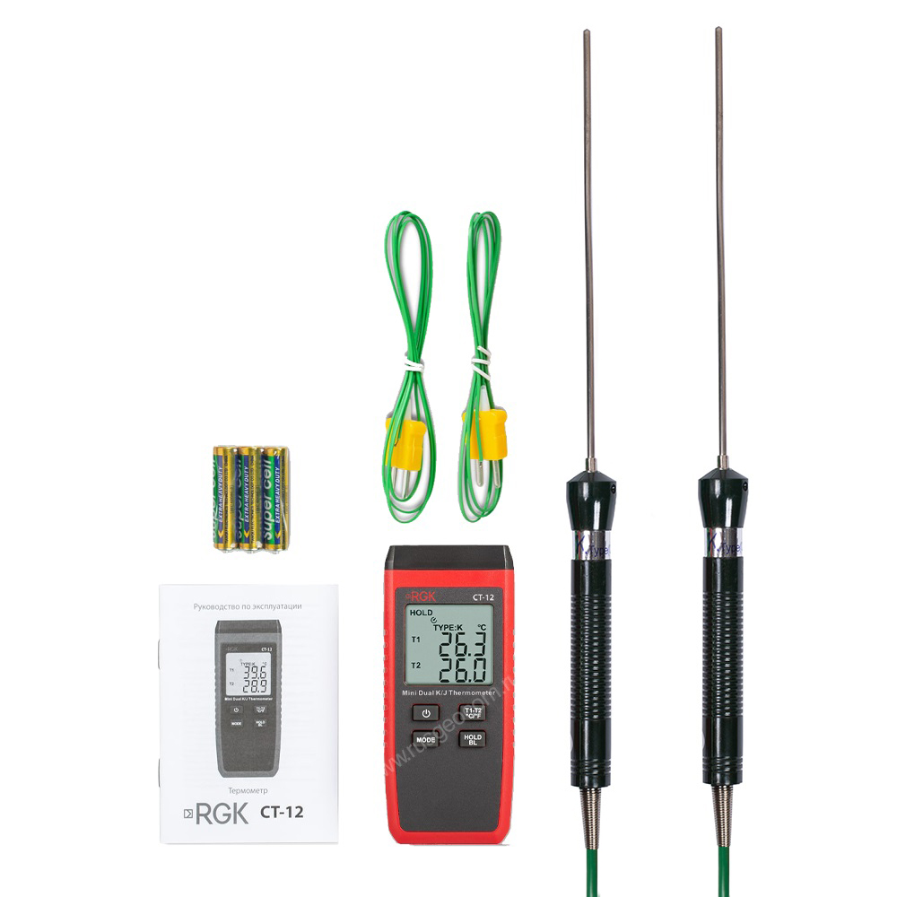 Термометр RGK CT-12 с погружными зондами температуры TR-10W — изображение 2