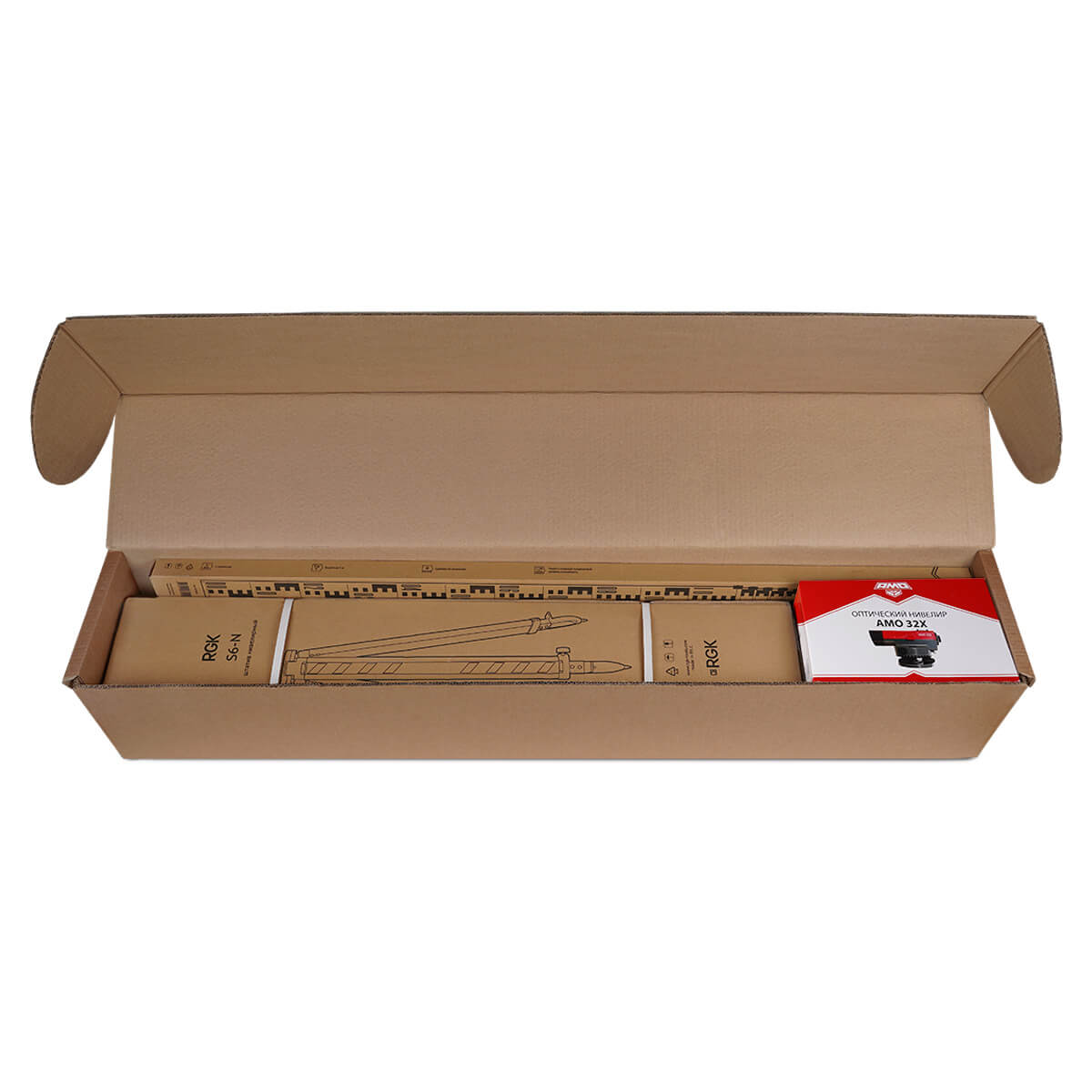 Комплект оптический нивелир AMO 32X + штатив S6-N + рейка RGK TS-7 — изображение 7