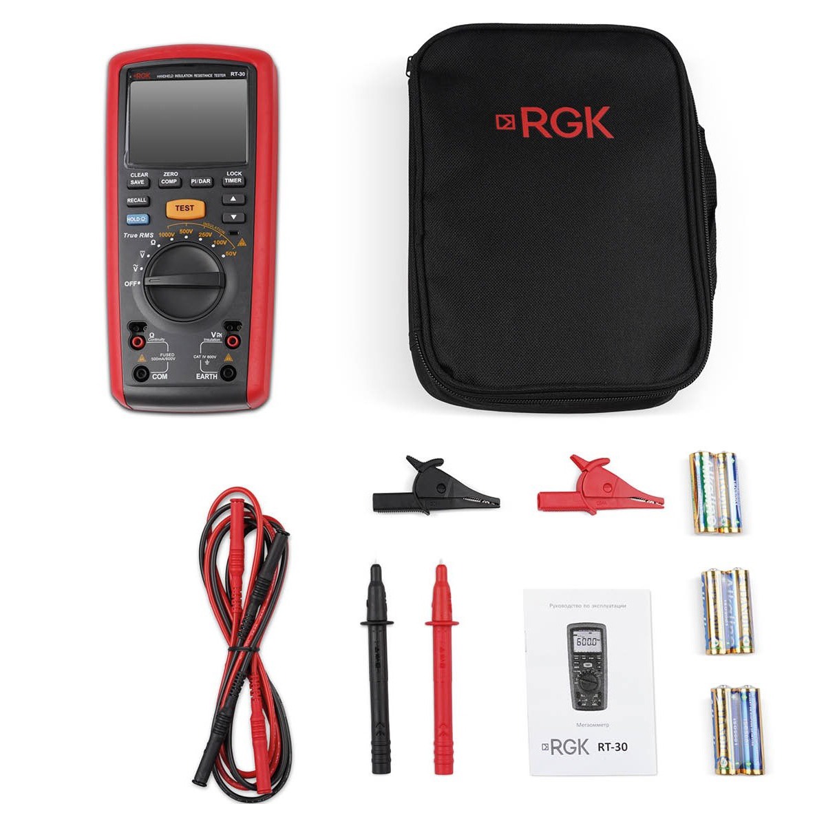 Цифровой мегаомметр RGK RT-30 с поверкой — изображение 2