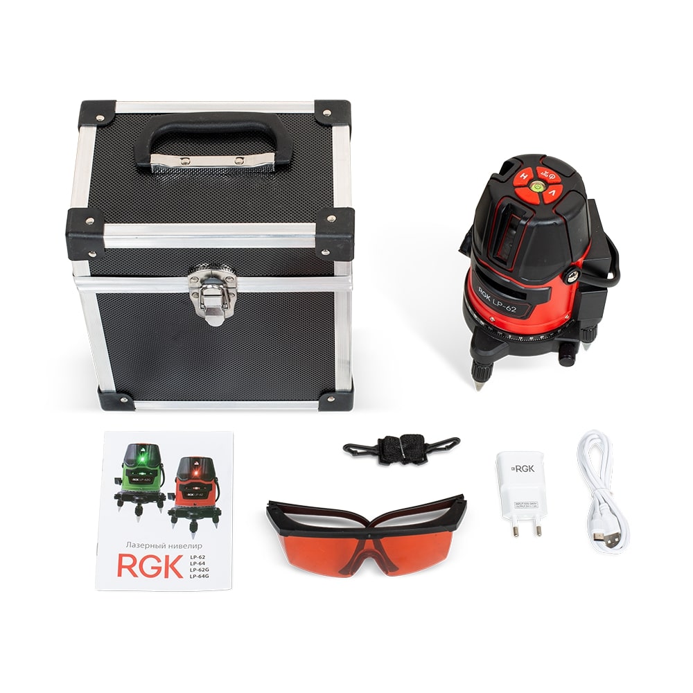 Комплект: лазерный уровень RGK LP-62 + штатив RGK LET-170 — изображение 8