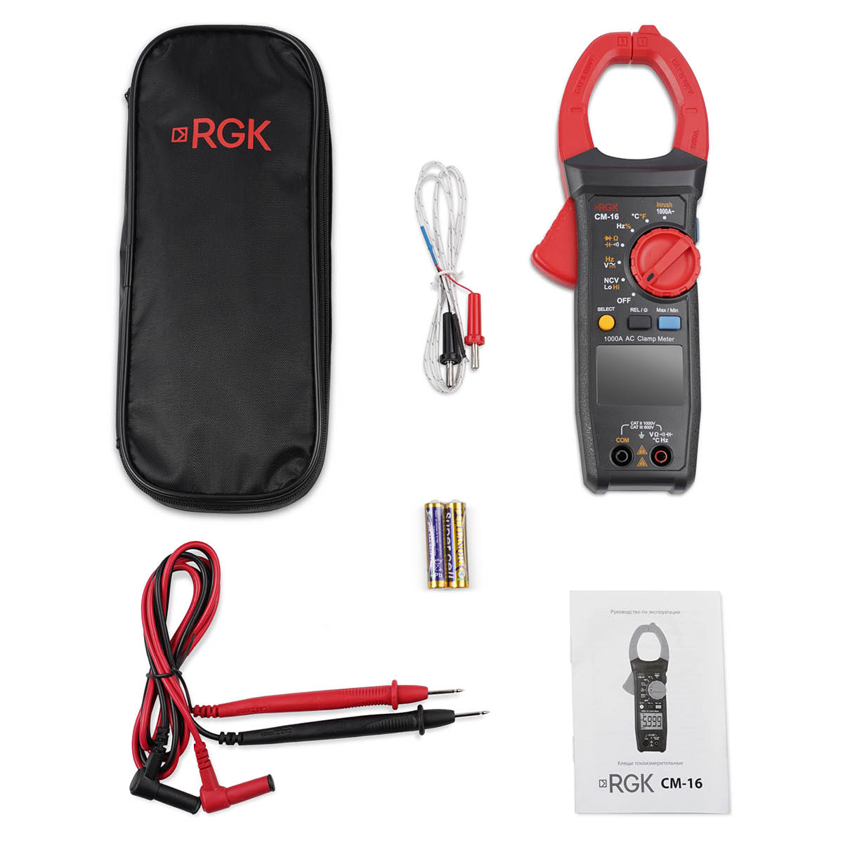Токоизмерительные клещи RGK CM-16 с поверкой — изображение 5