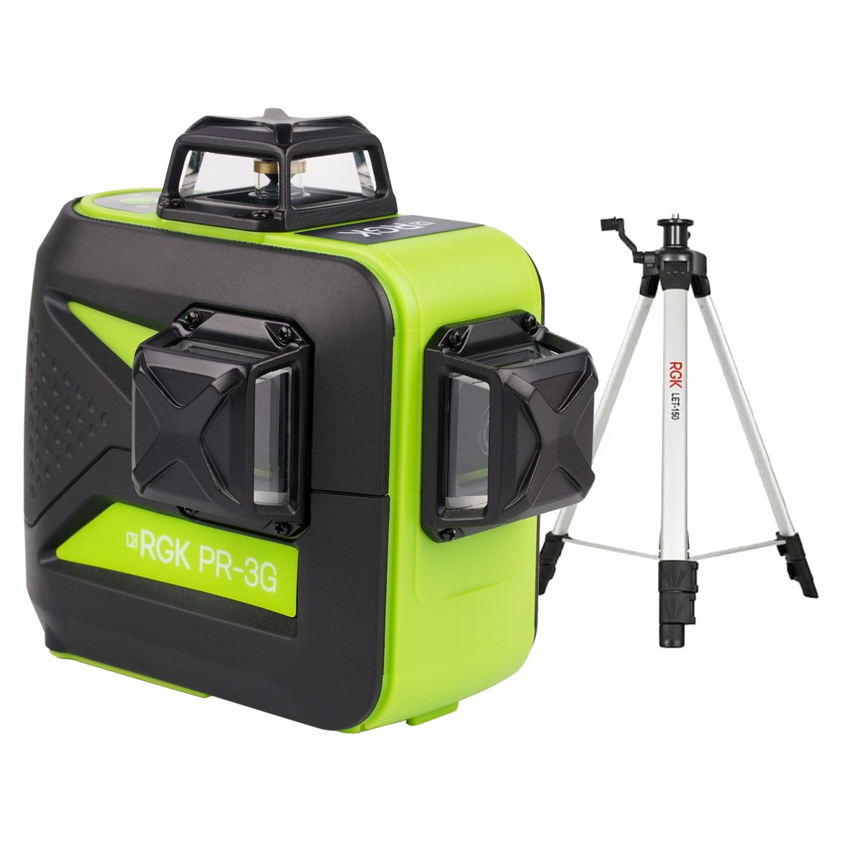 Комплект: лазерный уровень RGK PR-3G с калибровкой + штатив RGK LET-150
