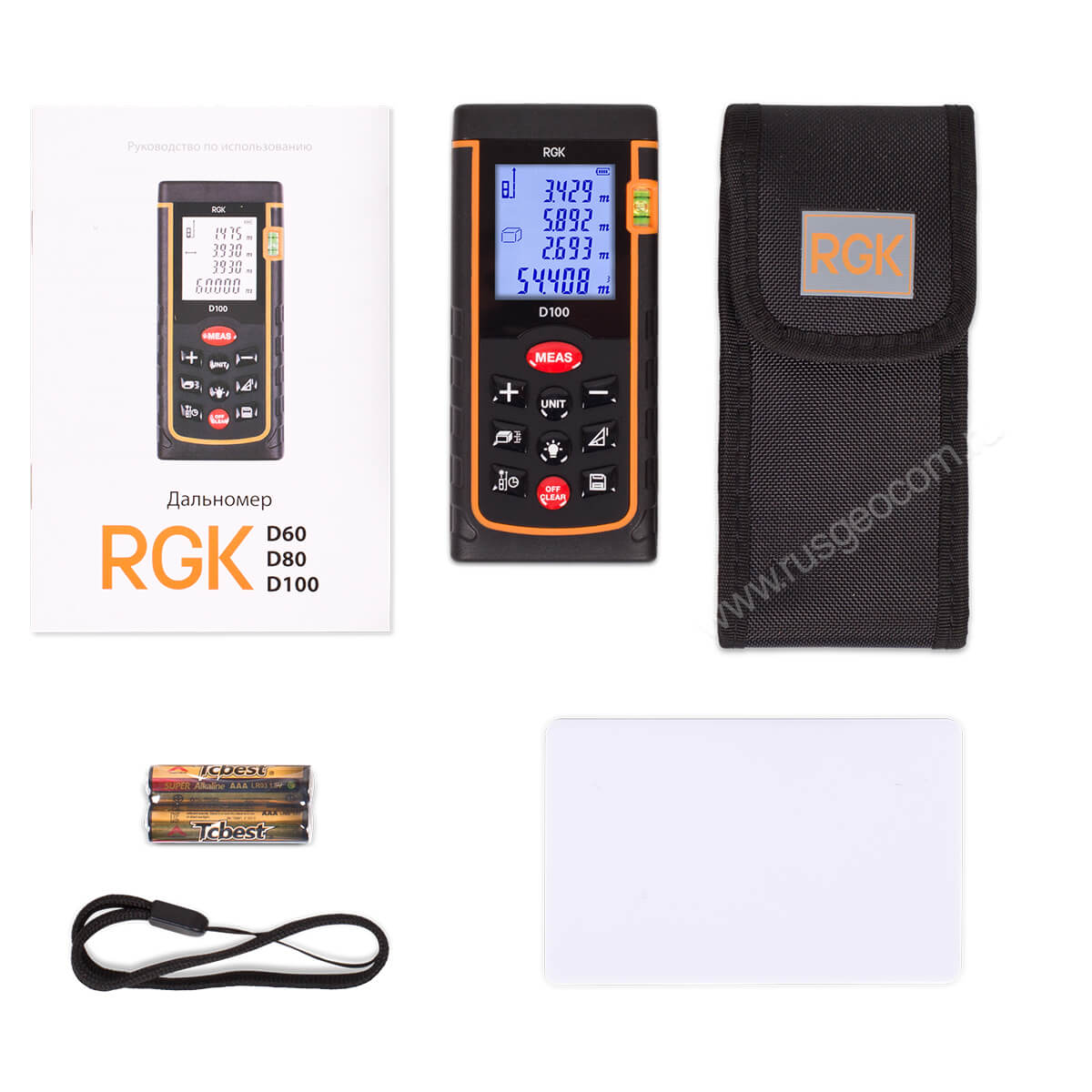 Лазерный дальномер RGK D100 (с поверкой) — изображение 9