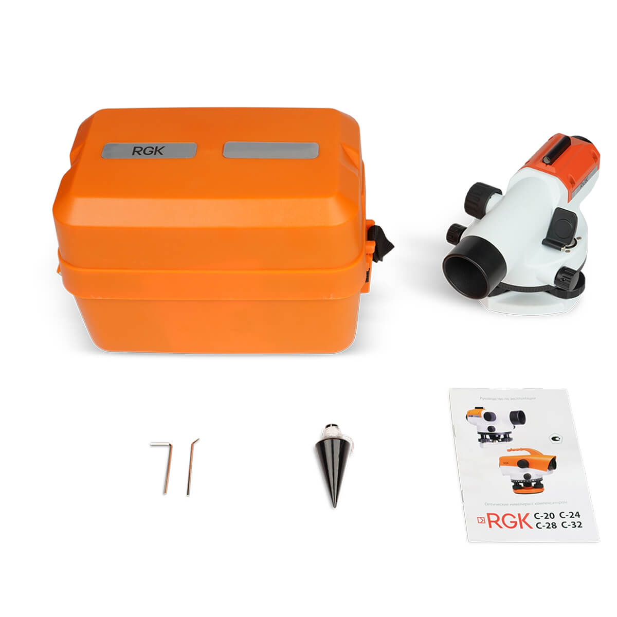 Комплект оптический нивелир RGK C-24 + штатив S6-N + рейка AMO S3 — изображение 11