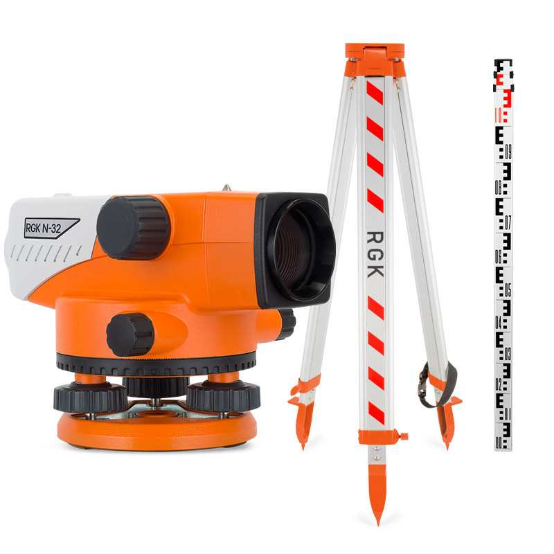 Комплект оптический нивелир RGK N-32 + штатив S6-N + рейка RGK TS-7 — изображение 6