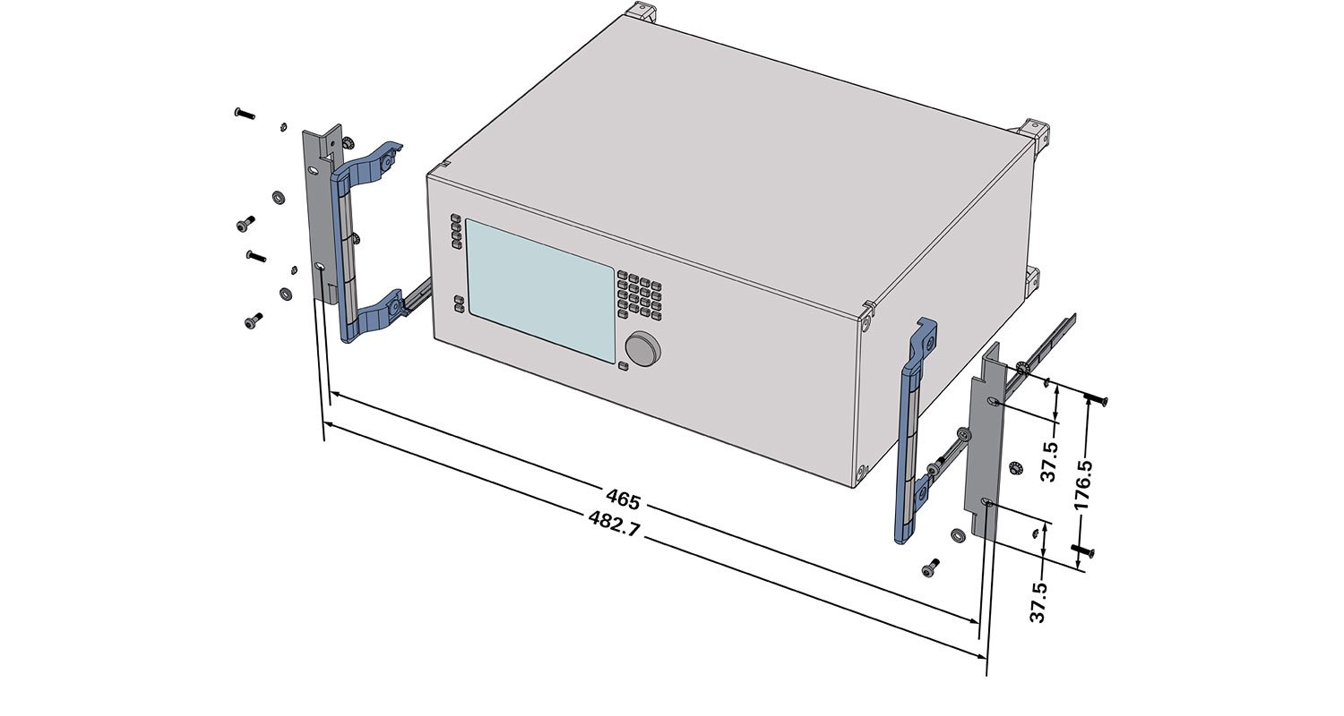 Комплект для монтажа в 19-дюймовую стойку RohdeSchwarz ZZA-411 для анализаторов спектра и ...