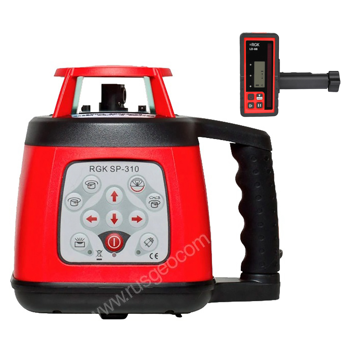 Комплект: ротационный нивелир RGK SP-310 с калибровкой + миллиметровый приёмник излучения ...