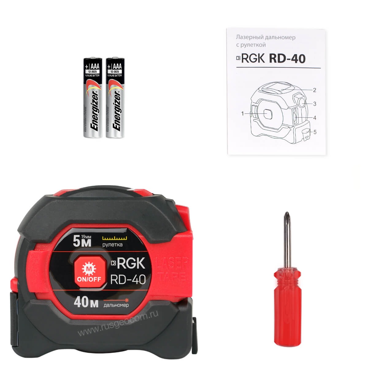Лазерная рулетка RGK RD-40 с калибровкой — изображение 7