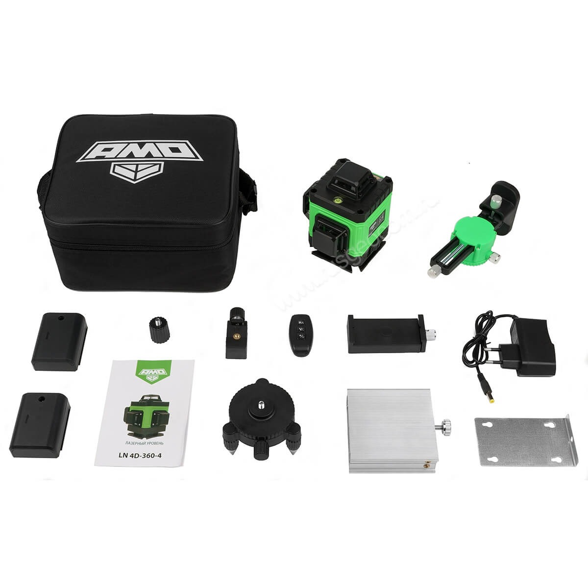Лазерный уровень AMO LN 4D-360-4 с калибровкой с зеленым лучом — изображение 9