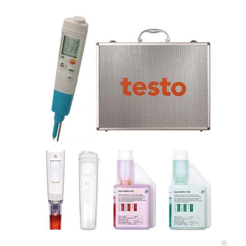 Стартовый комплект Testo 206-pH2 — карманный pH-метр с принадлежностями
