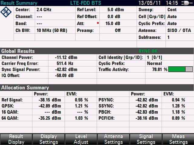Опция анализа нисходящих сигналов LTE FDD Rohde  Schwarz FSH-K50
