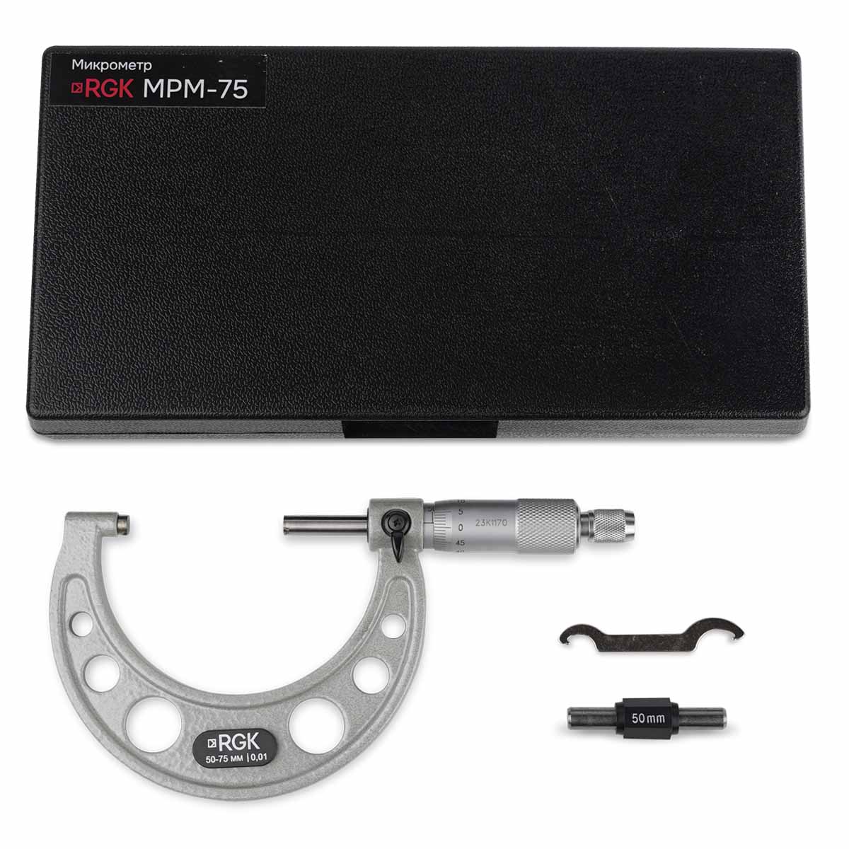 Микрометр RGK MPM-75 с поверкой — изображение 5