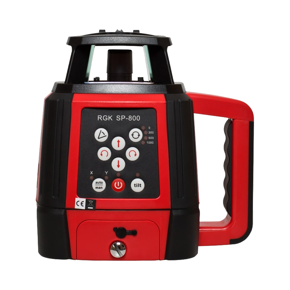 Комплект: ротационный нивелир RGK SP-800 + штатив RGK SH-170 рейка RGK LR-2 — изображение 2