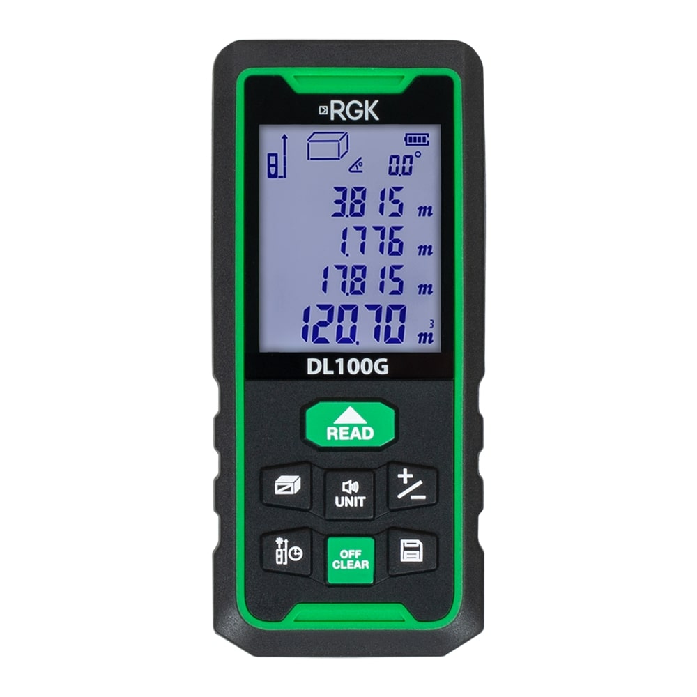 Лазерный дальномер RGK DL100G (с поверкой) — зеленый луч