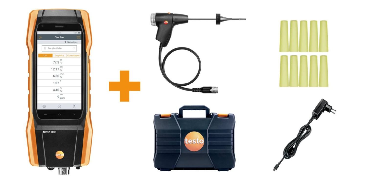 Комплект Testo 300 (O2 CO  без Н2-компенсации до 4000 ppm)