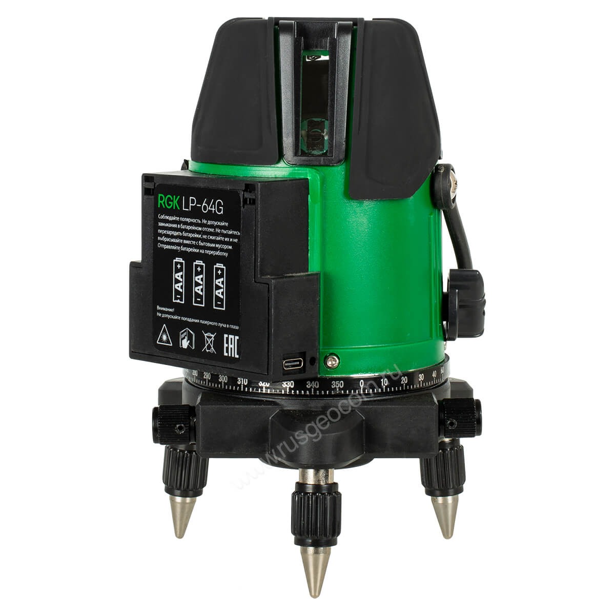 Комплект: лазерный уровень RGK LP-64G с калибровкой + штатив RGK LET-170 — изображение 5