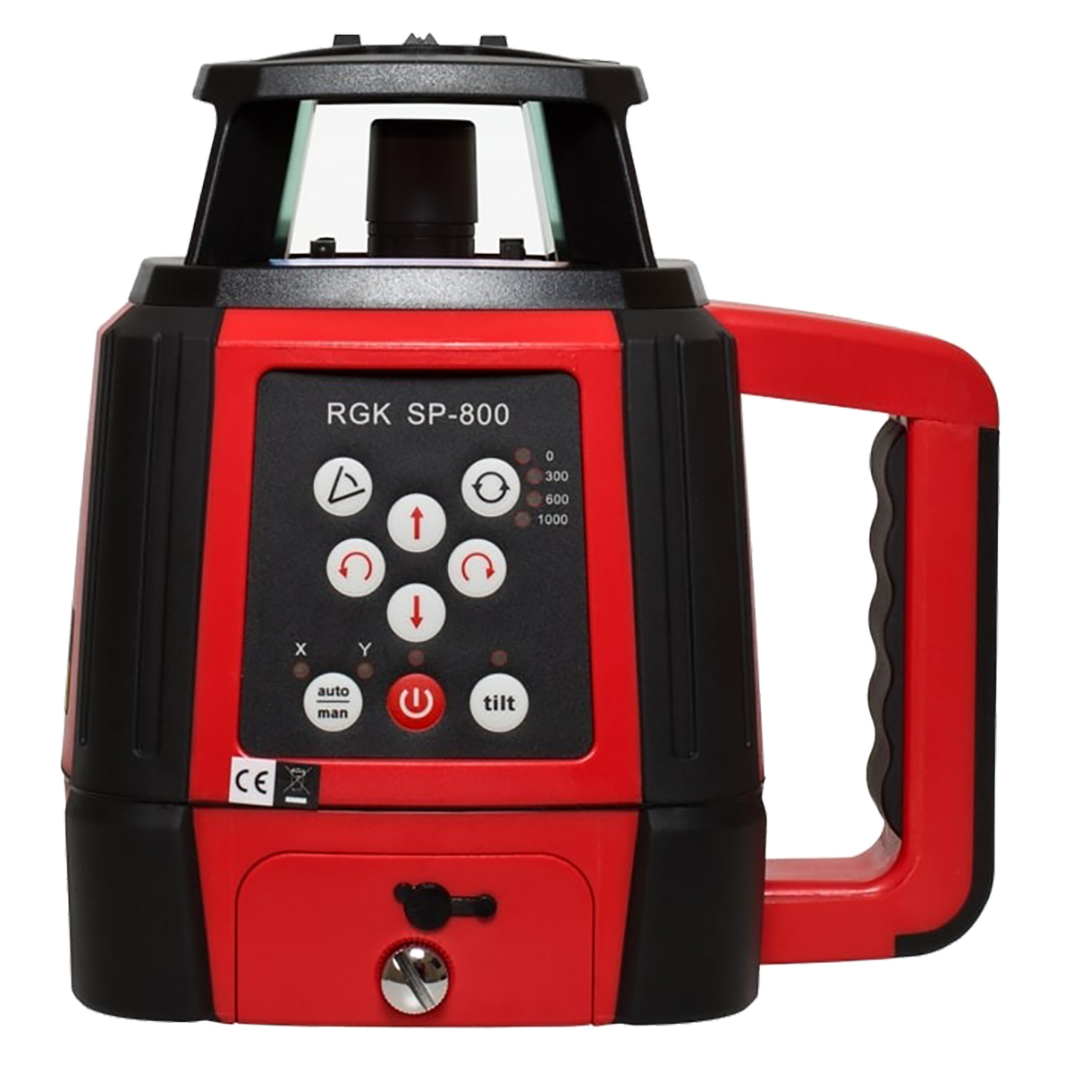 Комплект: ротационный нивелир RGK SP-800 + элевационный штатив RGK SH-170 + рейка RGK LR-2 + дальномер RGK DL100 — изображение 2