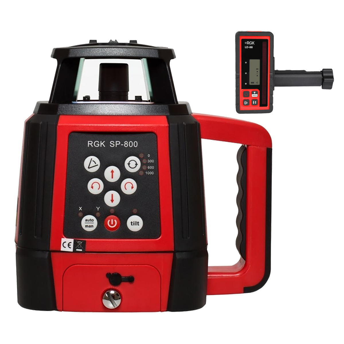 Комплект: ротационный нивелир RGK SP-800 с калибровкой + миллиметровый приёмник излучения ...