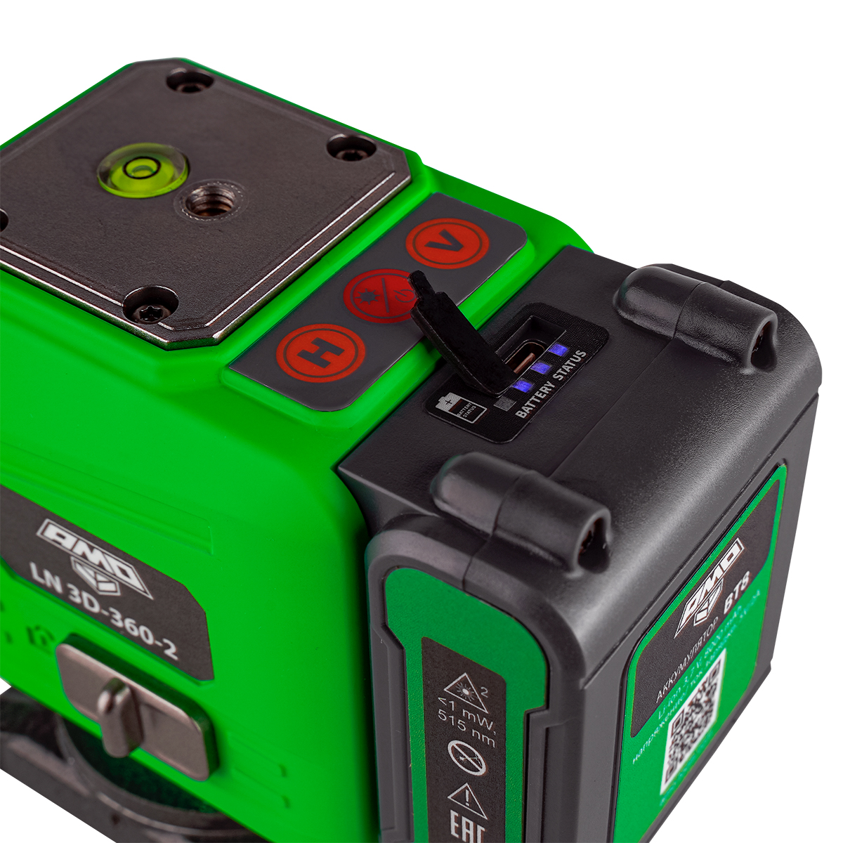 Лазерный уровень AMO LN 3D-360-2 с зеленым лучом — изображение 5