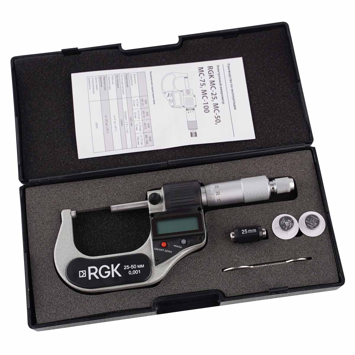 Электронный микрометр RGK MC-50 с поверкой — изображение 4