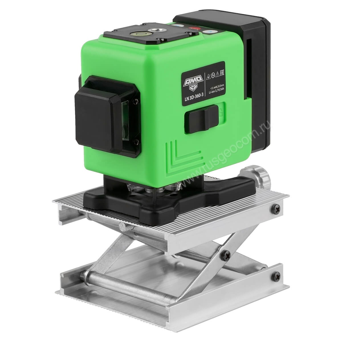 Лазерный уровень AMO LN 3D-360-3 с калибровкой с зеленым лучом — изображение 6