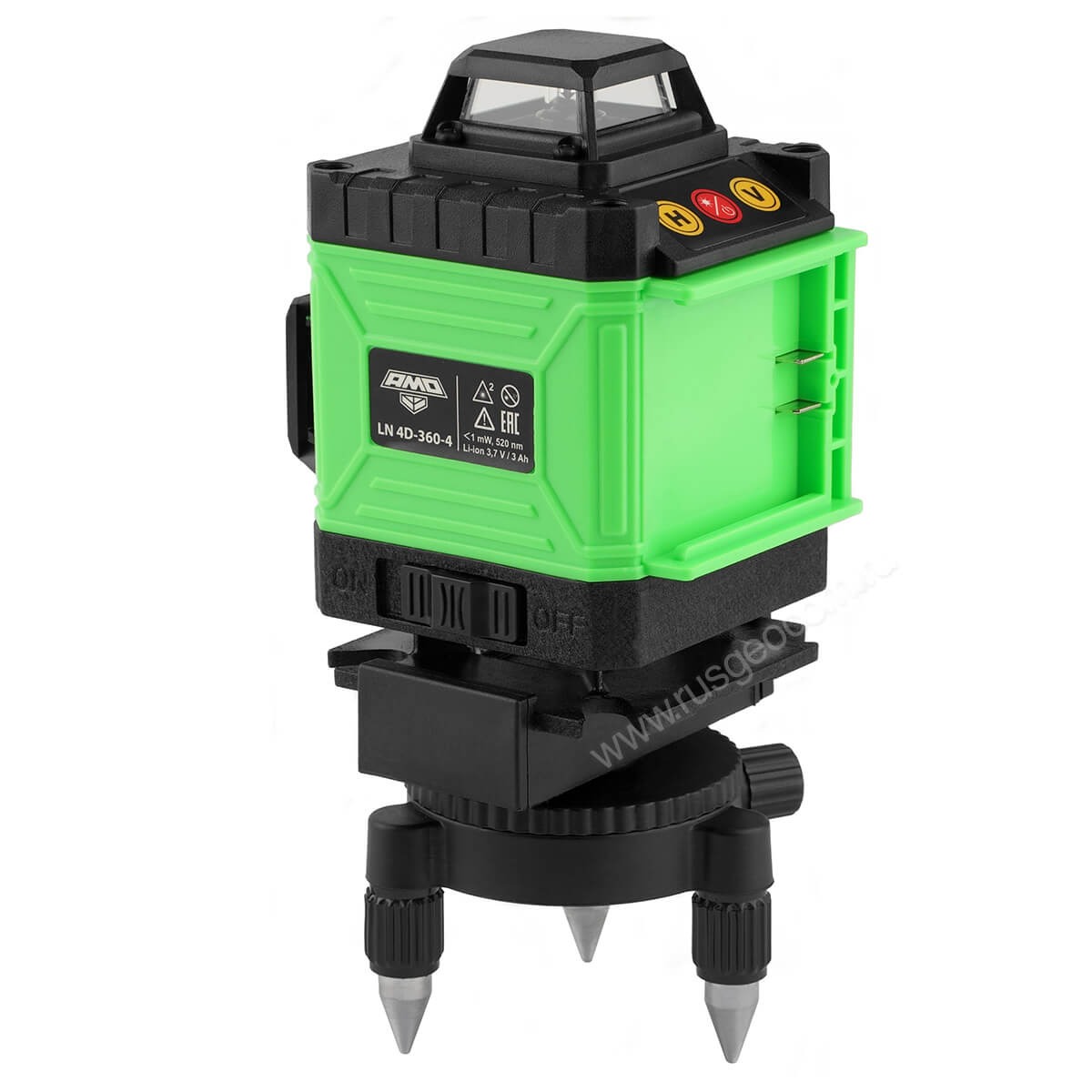 Лазерный уровень AMO LN 4D-360-4 с калибровкой с зеленым лучом — изображение 6