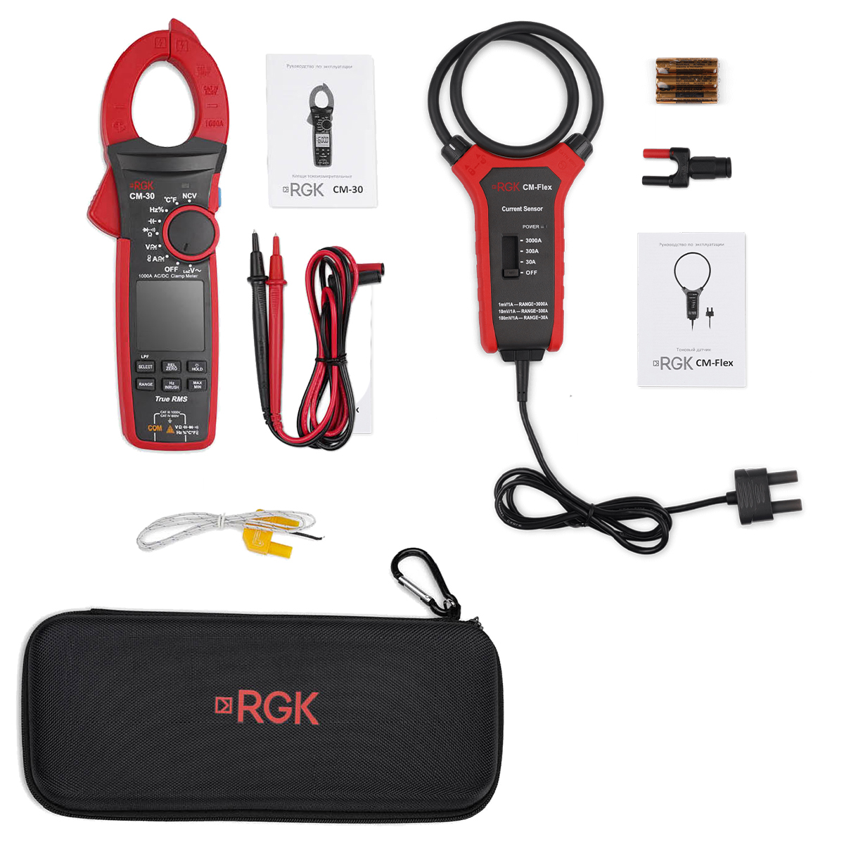 Токоизмерительные клещи RGK CM-30 + Токовый датчик RGK CM-Flex — изображение 3