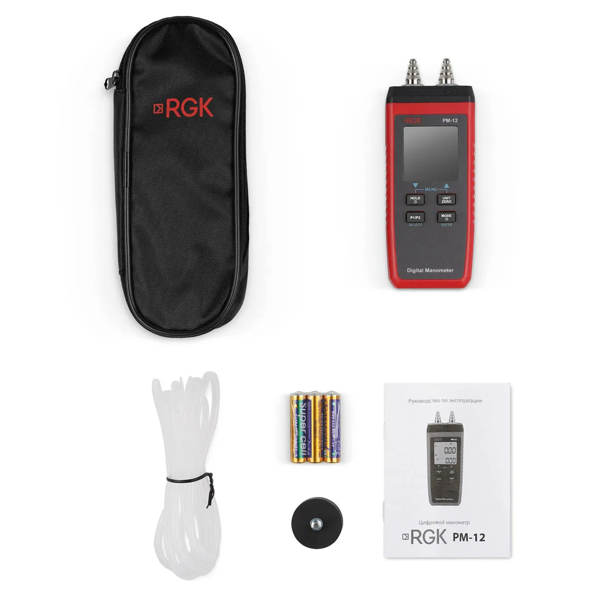 Цифровой манометр RGK PM-12 с поверкой — изображение 5