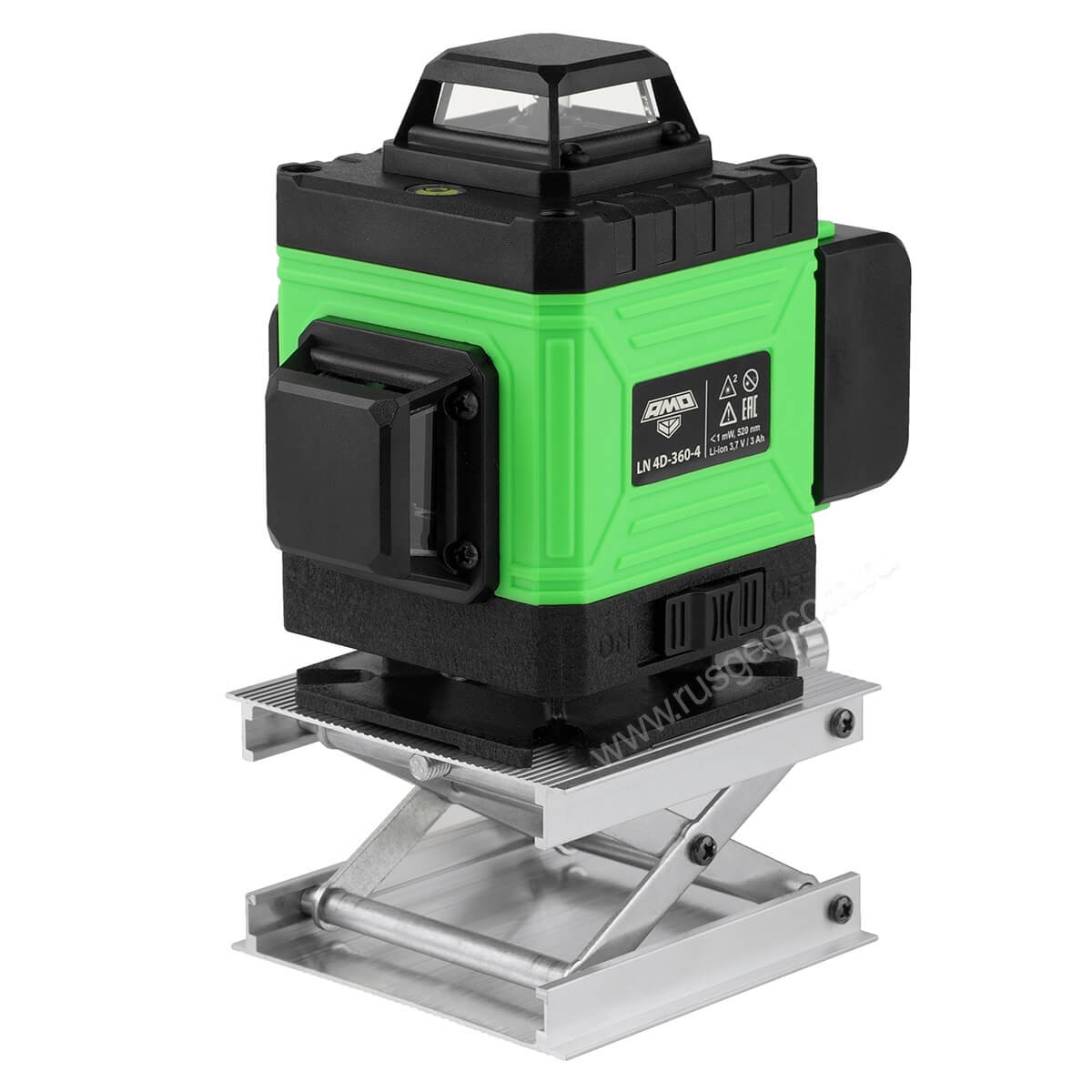 Лазерный уровень AMO LN 4D-360-4 с калибровкой с зеленым лучом — изображение 7