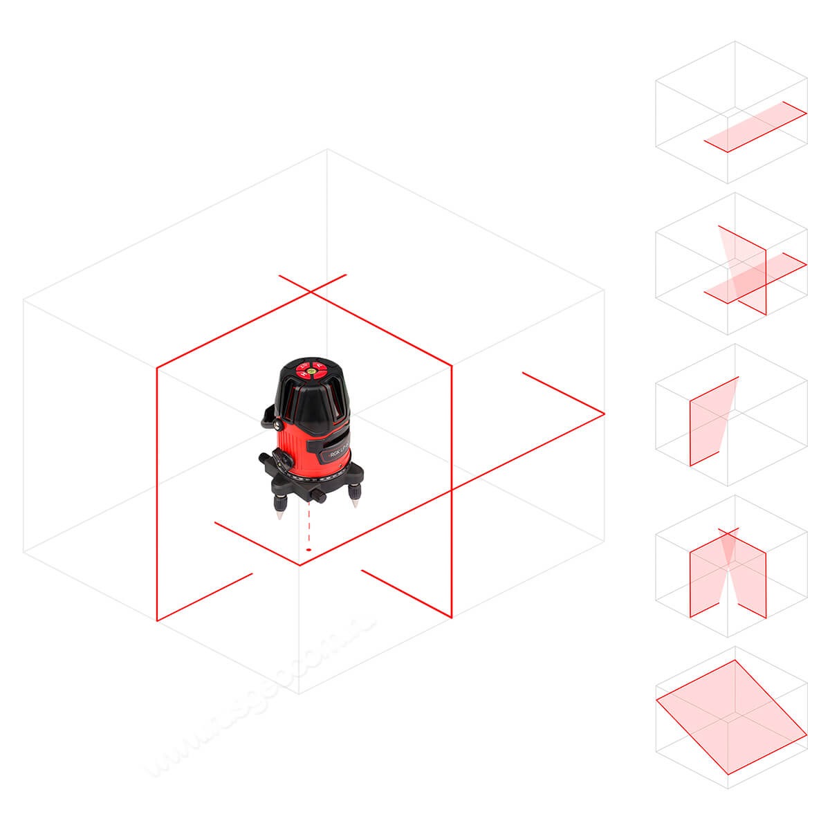 Комплект: лазерный уровень RGK LP-62 с калибровкой + штатив RGK LET-170 — изображение 2