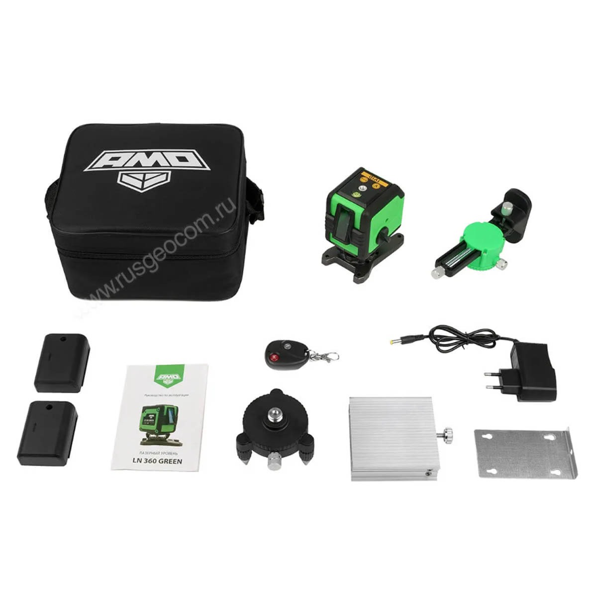 Лазерный уровень AMO LN 360 Green с калибровкой в комплекте со штативом AMO A150 — изображение 5