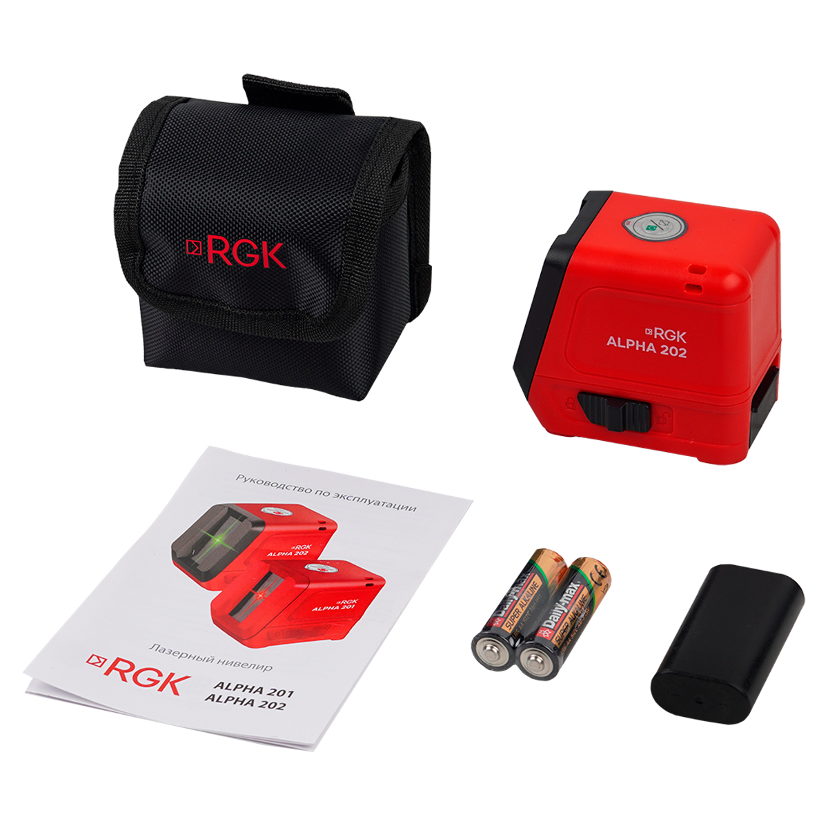 Лазерный уровень RGK ALPHA 202 с зелёным лучом — изображение 5