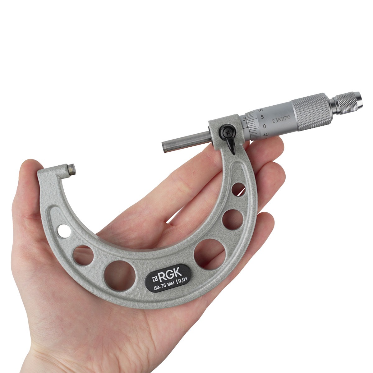 Микрометр RGK MPM-75 с калибровкой — изображение 3